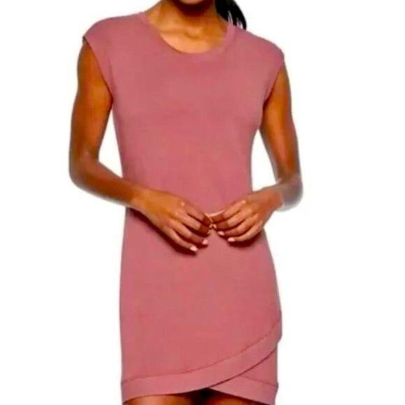 Athleta Sleeveless Criss Cross Sweatshirt Dress Purple/Pink XS - Picture 1 of 9